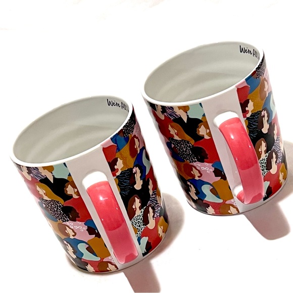 Prima Design WE’RE ALL IN THIS TOGETHER Ceramic Mug Set White/Pink/Multi 21oz - Picture 7 of 12